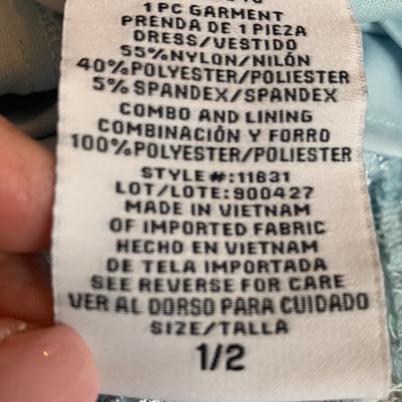 NWT- Pale Blue Sparkly and Lacy Mini Cocktail/Party Dress - Picture 16 of 16